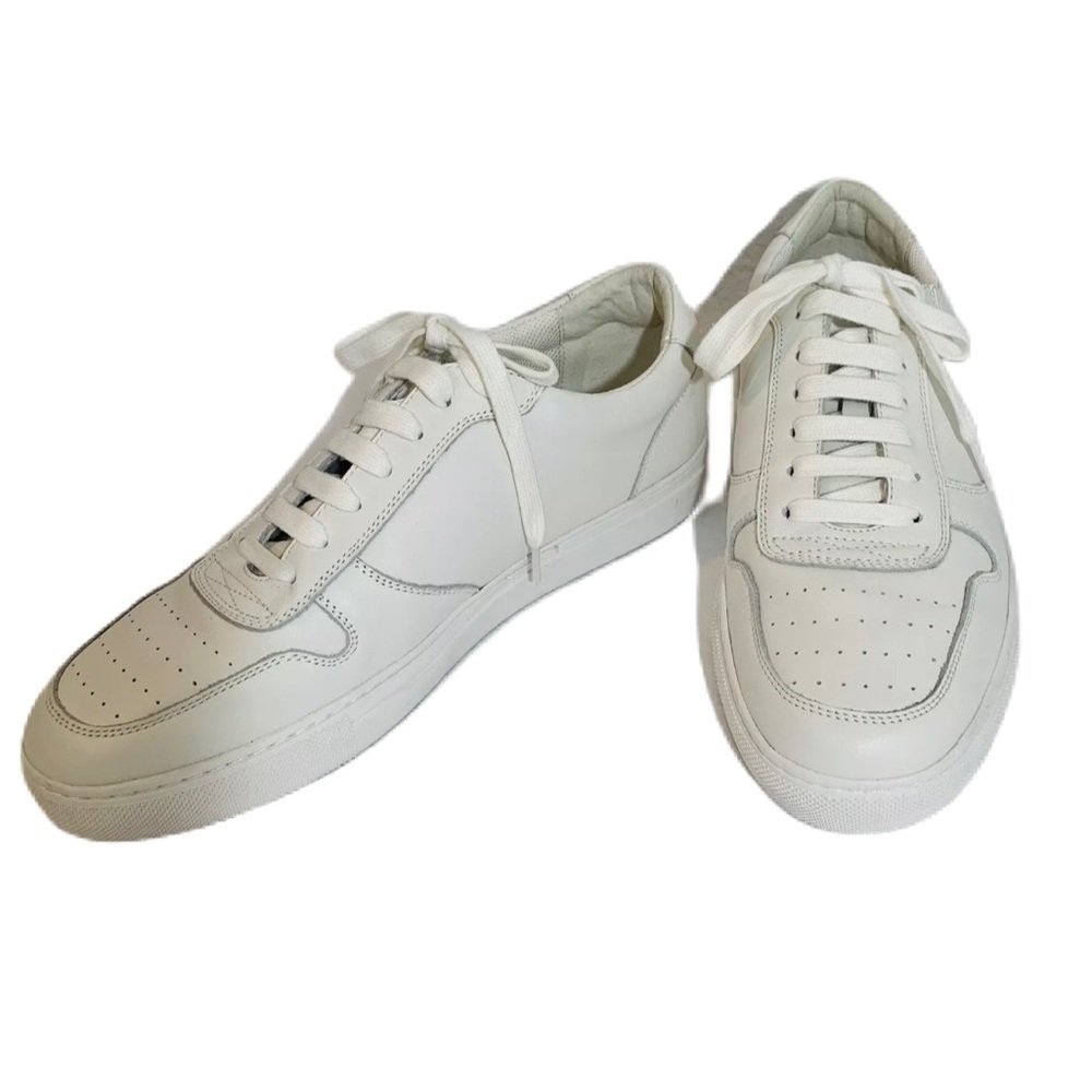 Blake McKay Sneaker Men Size 9 1/2 Hamilton White Italian Leather Lace Up NWOT